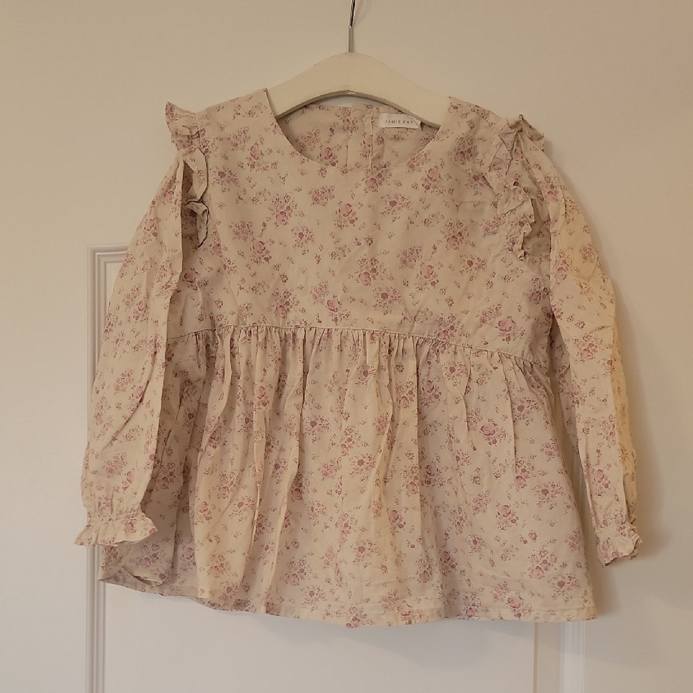 Jamie Kay Cream Floral Kids Blouse